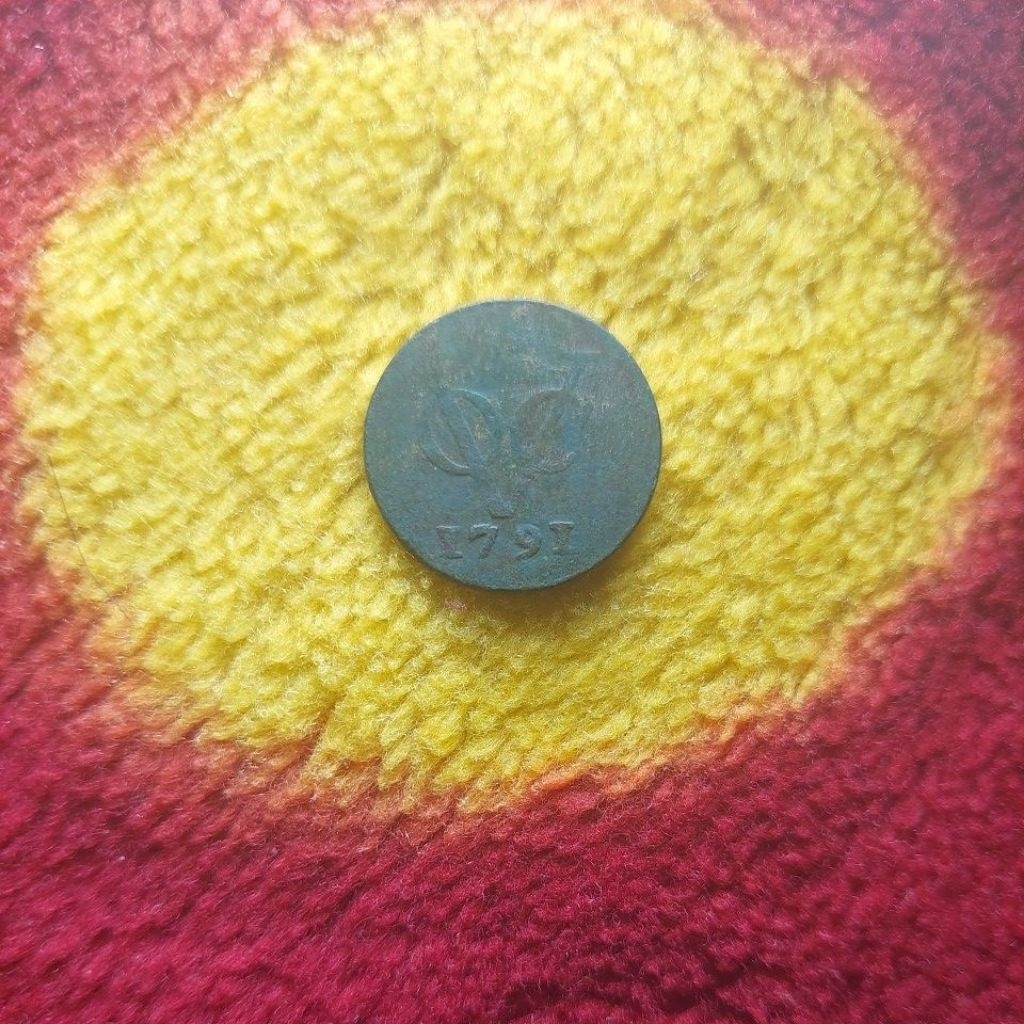 koin voc Holland 1791 asli bagus.