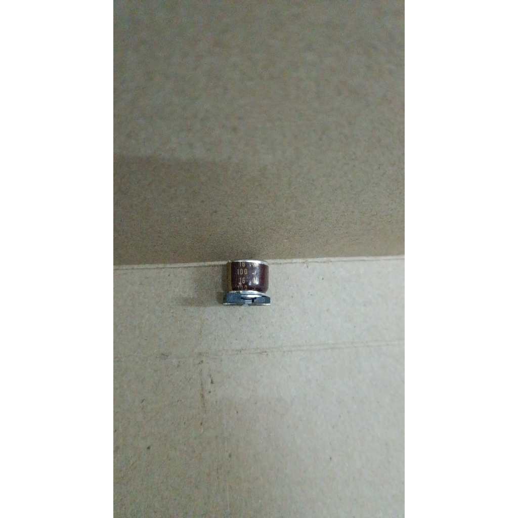 6353 kapasitor elco 100uf 100 uf 16v 16volt 16 volt smd elna jepang