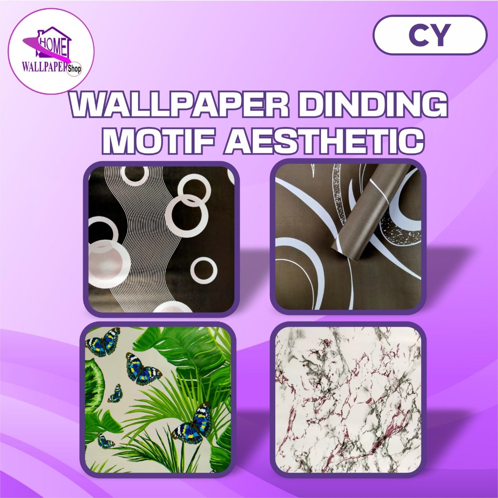 Wallpaper Stiker Kamar Tidur Stiker Dinding Elegan Wallstiker