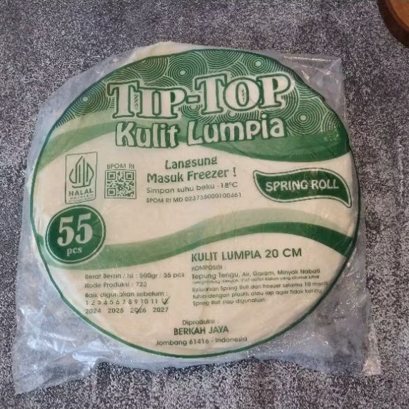 Kulit lumpia bulat Tip-Top
