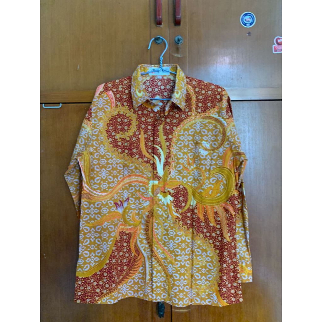 Kemeja Batik Formal Batik Keris Brown ORIGINAL 100%