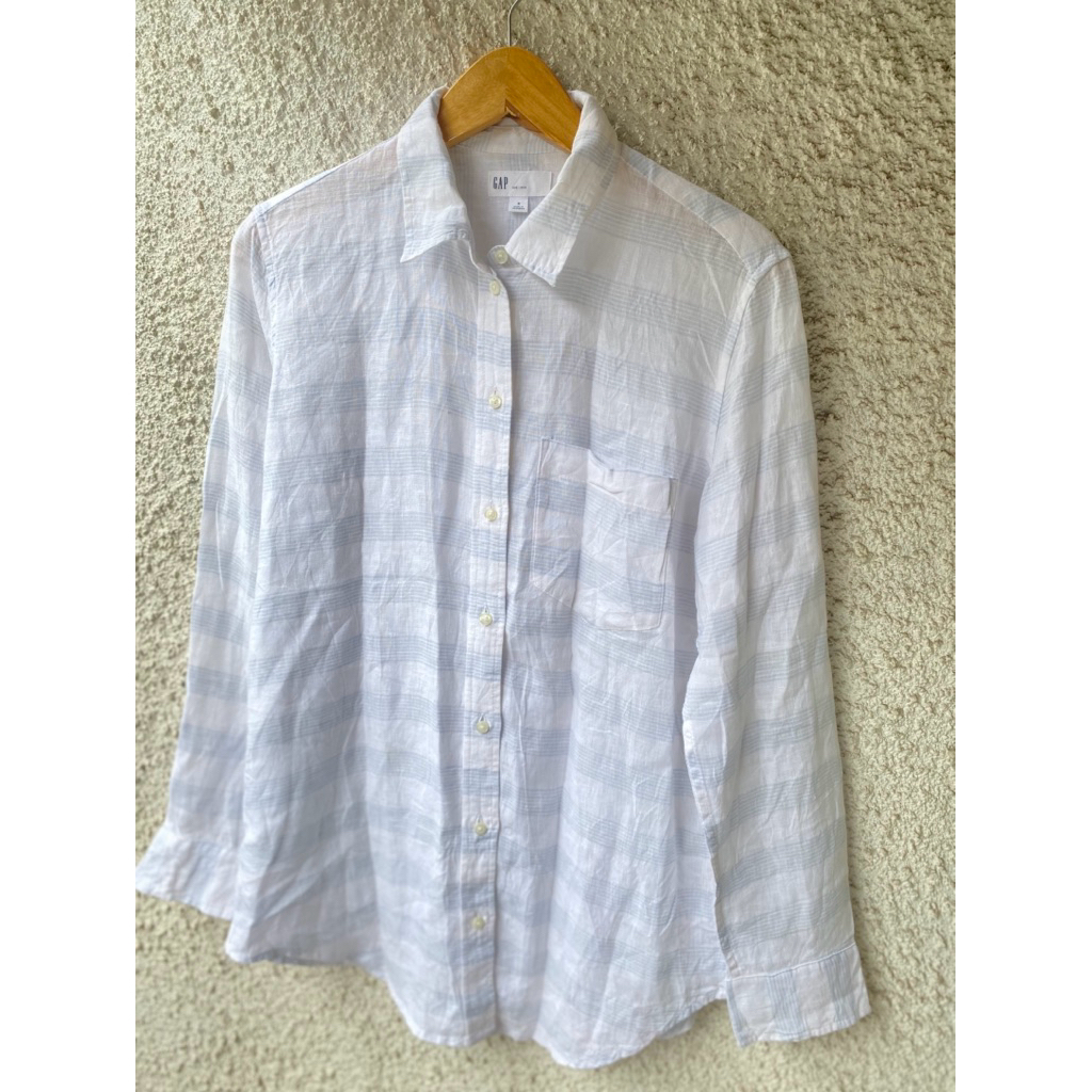 KEMEJA LINEN GARIS GAP