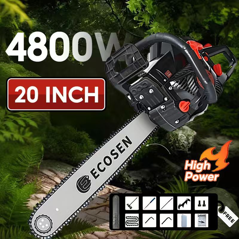 ECOSEN HITAM 20/22/24INCH CHAIN SAW TEKNOLOGI JERMAN PROFESSIONAL TEBANG SENSO ALAT PEMOTONG KAYU