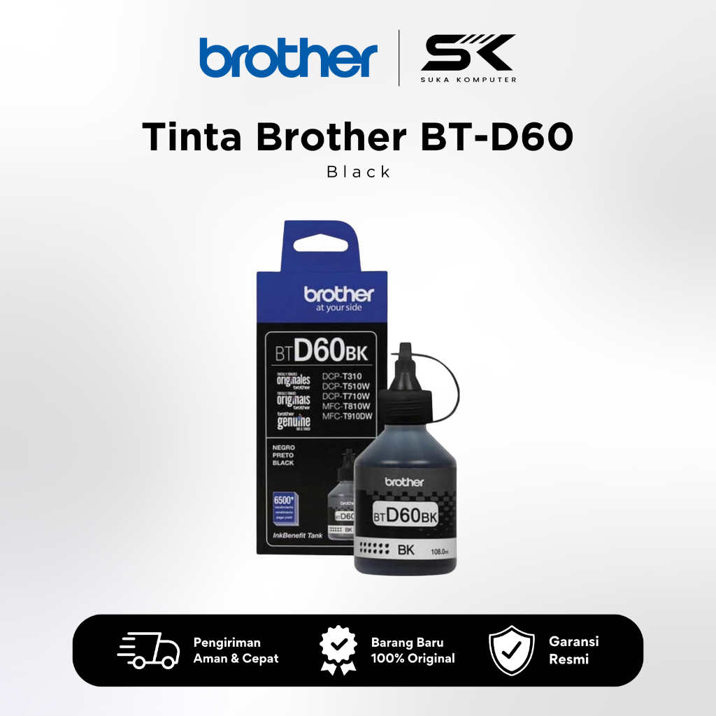 Tinta Brother BT-D60 Black Original