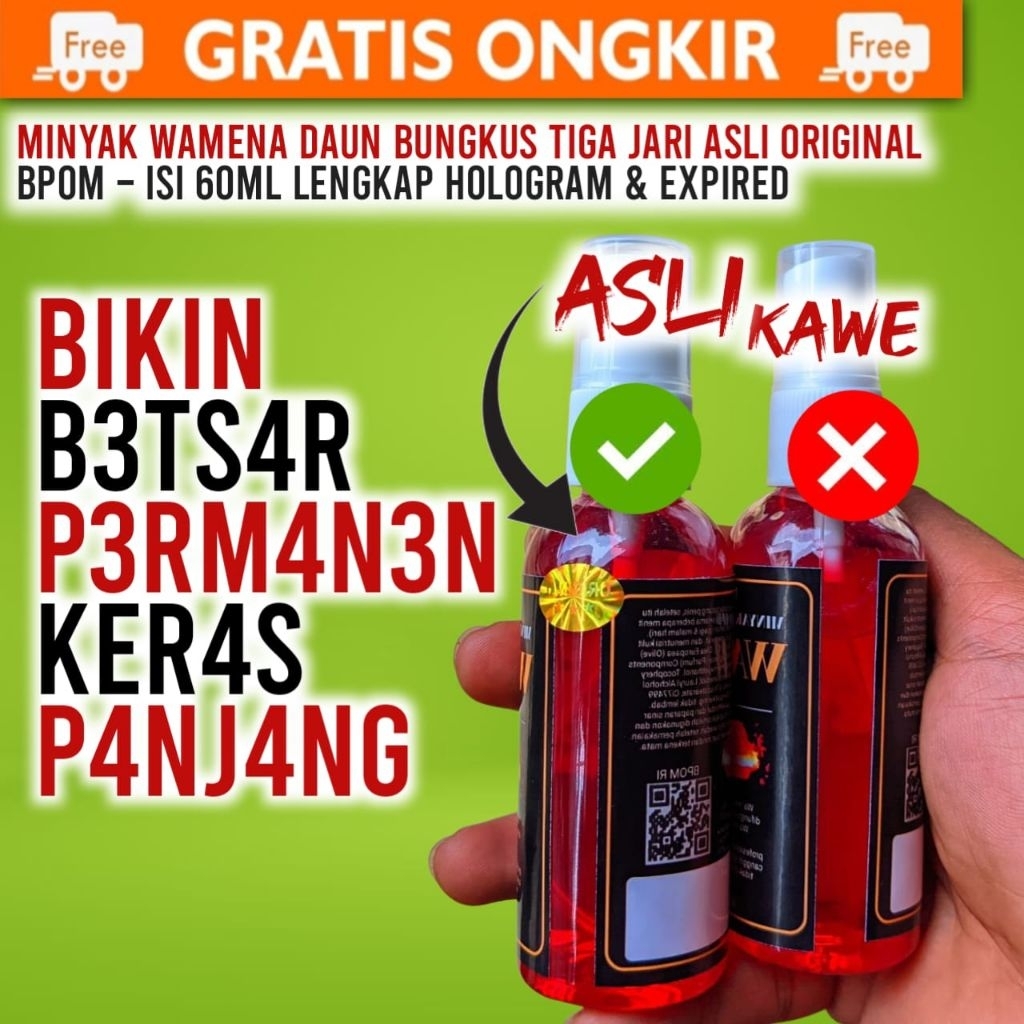 Minyak Herbal Wamena Daun Bungkus Papua Original BPOM Segel Hologram Asli