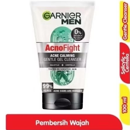 Garnier Men Acno Fight Pembersih Wajah Gel Acne Calming Gentle 100 ml 