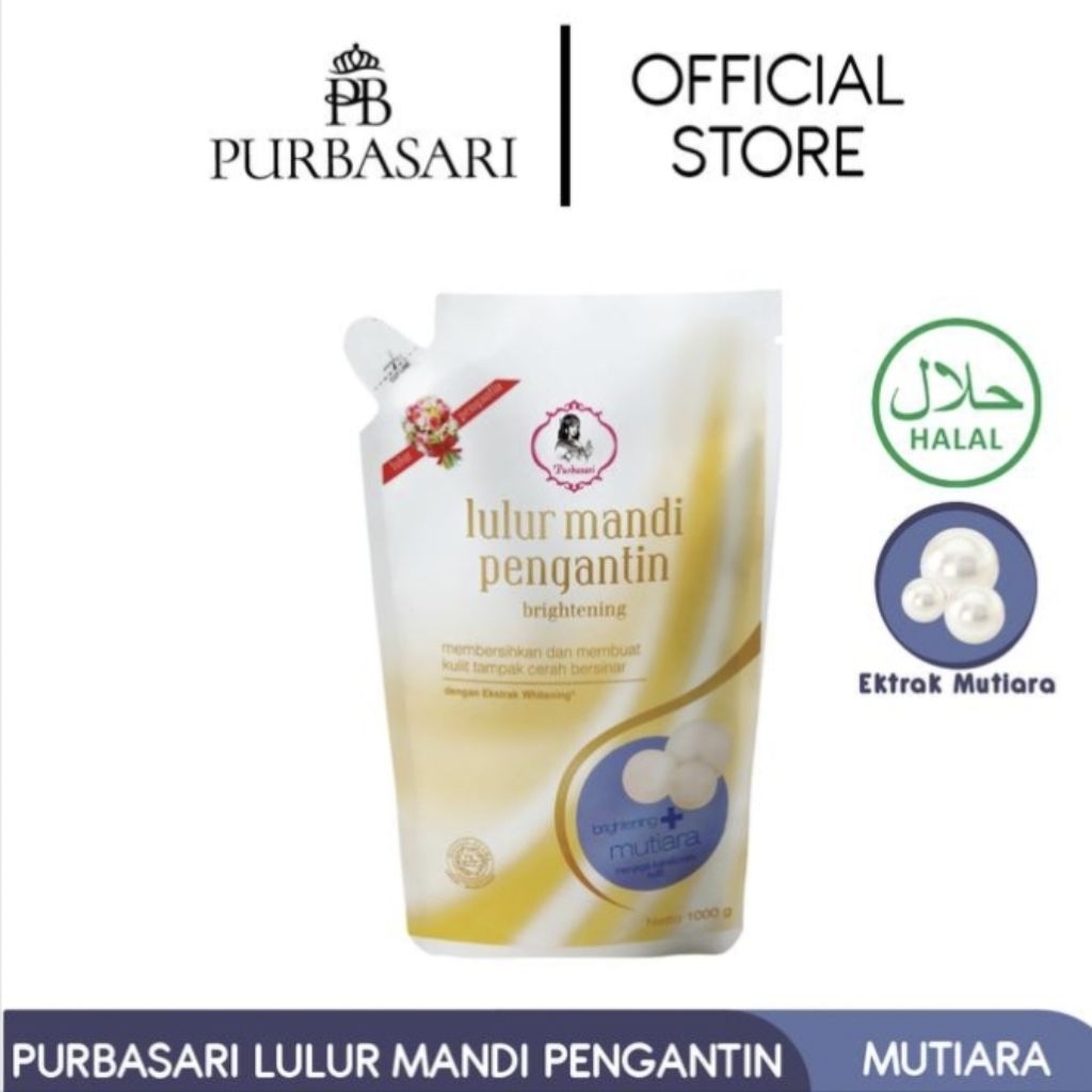 PURBASARI LULUR PENGANTIN 500gr | EXTRACT MENCERAHKAN | LULUR PENGANTIN | LULUR MANDI PENGANTIN