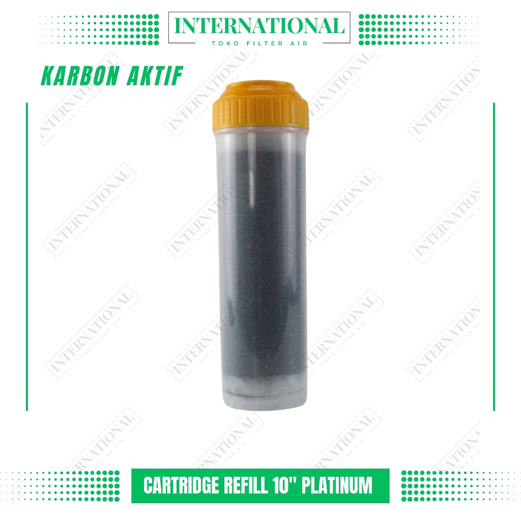 Cartridge Filter Air 10" Karbon Aktif Super Platinum Kinnoyama/GAC 10"/Filter Air Keruh dan Berbau