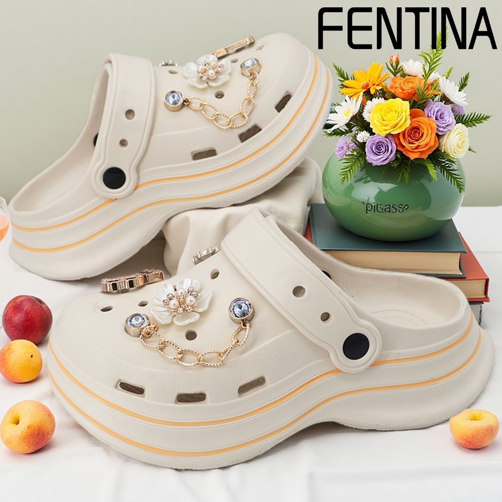 FENTIN Sandal Baim Wanita Wedges Sandal Kodok Wanita Kekinian Sandal Sepatu Wanita Korea Jelly
