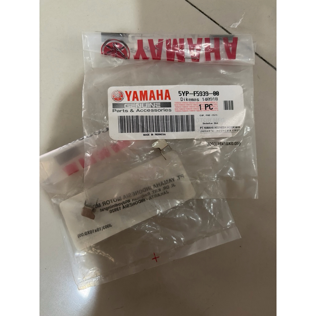 PLAT KECIL DUDUKAN KAMPAS REM DEPAN 5YP-F5939-00 MIO SMILE J GT VIXION XEON RC GT SOUL GT  ORI YGP