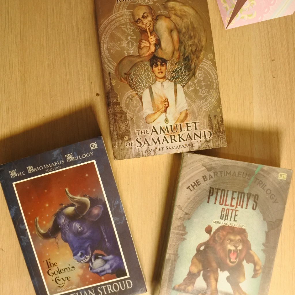 Preloved Bartimaeus Trilogy by Jonathan Stroud| The Amulet of Samarkand| The Golem’s Eye | Ptolemy’s
