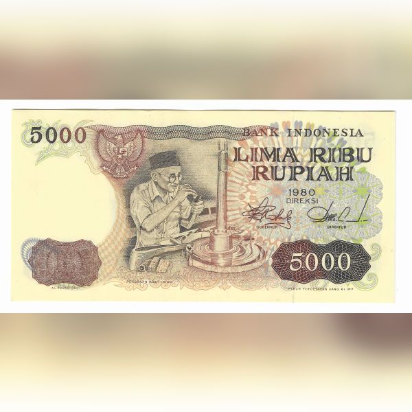 Uang Kuno 5000 Rupiah Asah Intan 1980