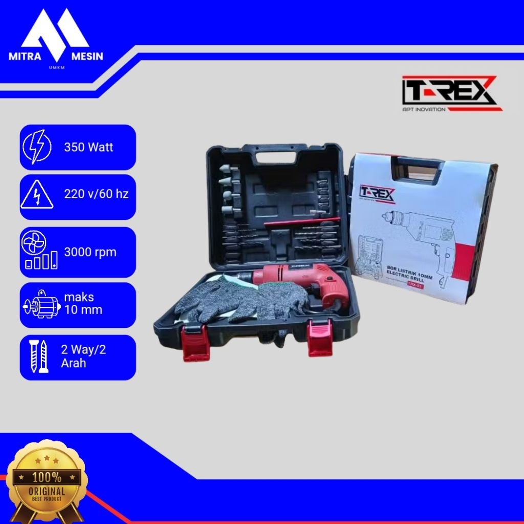 Mesin Listrik Impact Drill Electric Drill 10 mm/Bor Listrik Electric Drill Bolak Balik/Bor Listrik M