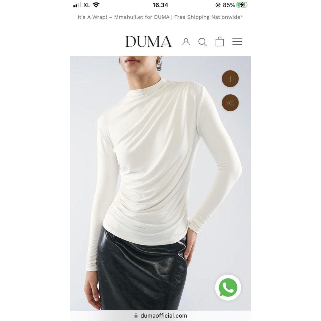 sienna top white duma official (preloved)
