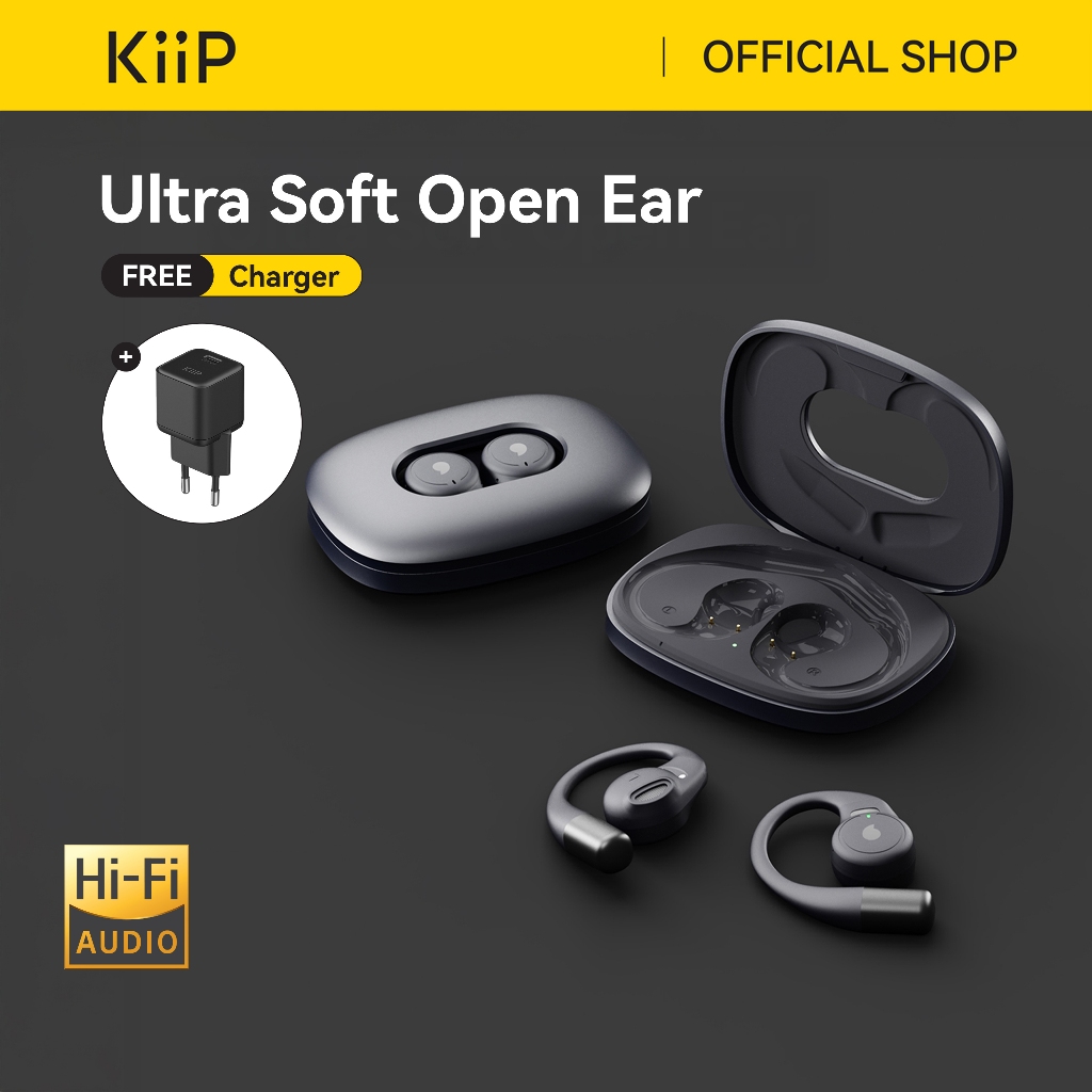 KiiP Wireless DTH11 OWS Sport TWS Earhook Earphone Open Ear Headset Bluetooth HD Voice Call