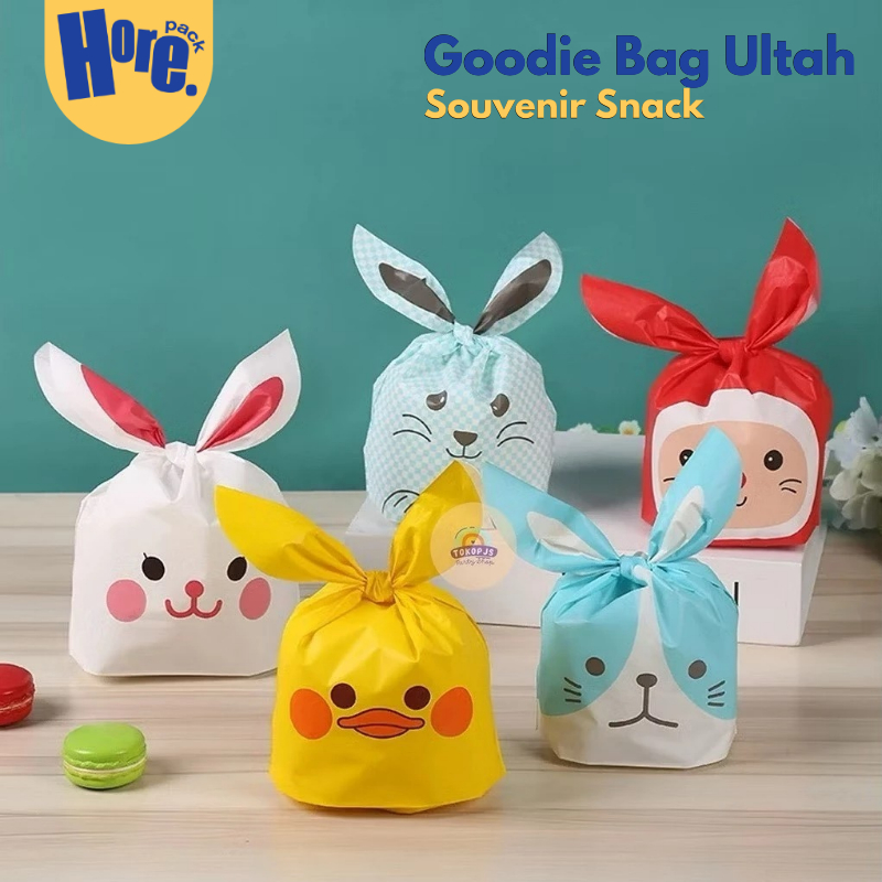 Tas Pembungkus Kado Plastik Goodie Bag Kemasan Souvenir Snack Ultah Anak 20x33
