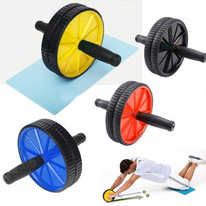AB ROLLER  ABS ROLLER AB WHEEL DOUBLE ROLLER ALAT GYM FITNESS