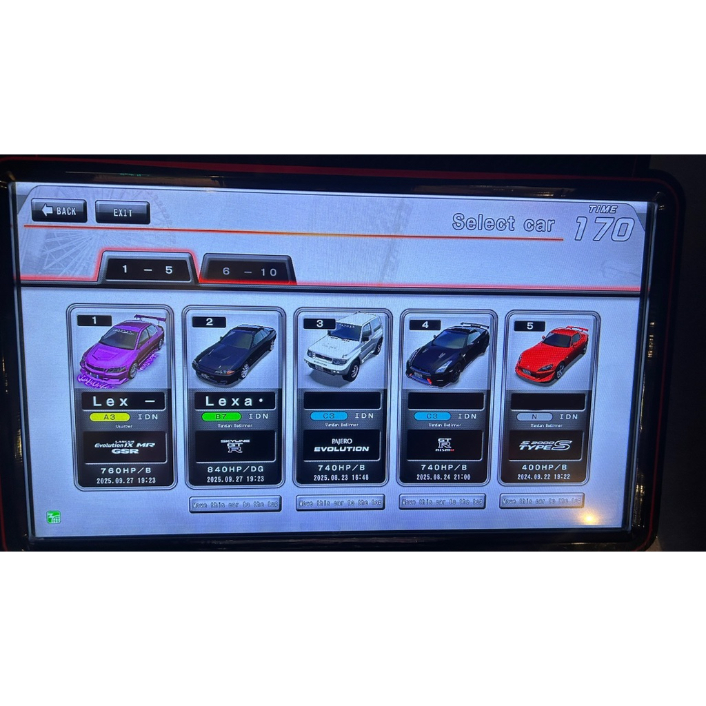 Banapassport WMMT Wangan Midnight Maximum Tune 6RR Evo 9 Red tacho 6th Grade R32 Red Tacho