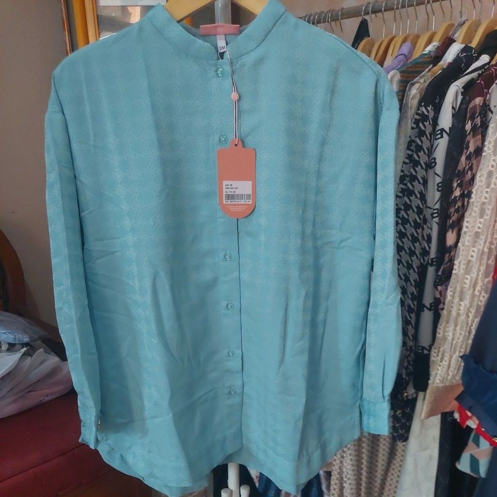 NEW and SALE monogram RIA MIRANDA amna top tosca blue