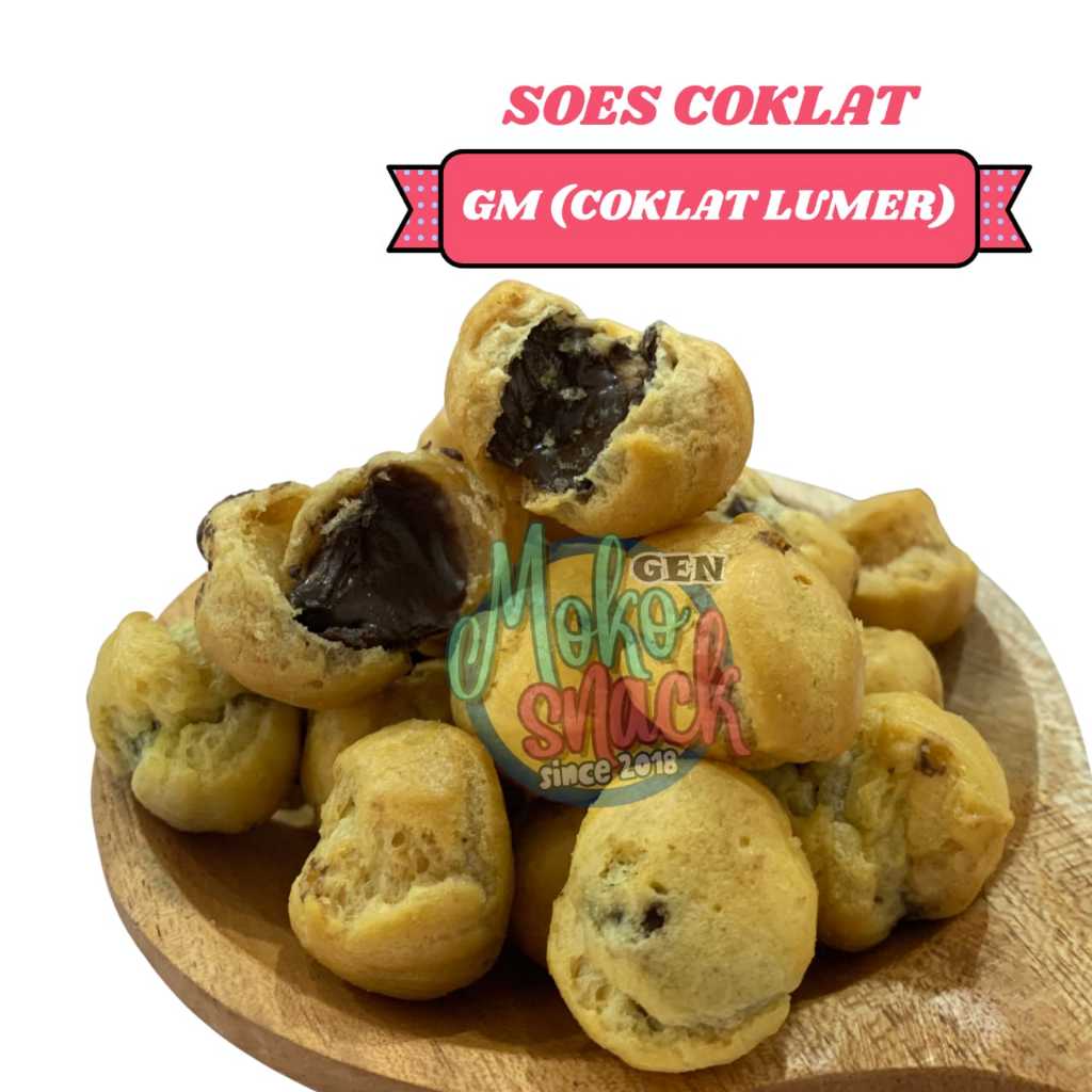 Soes Kering isian COKLAT LUMER, COKLAT DARK, DOUBLE CHOCO, VANILL, DAN KEJU 250gr