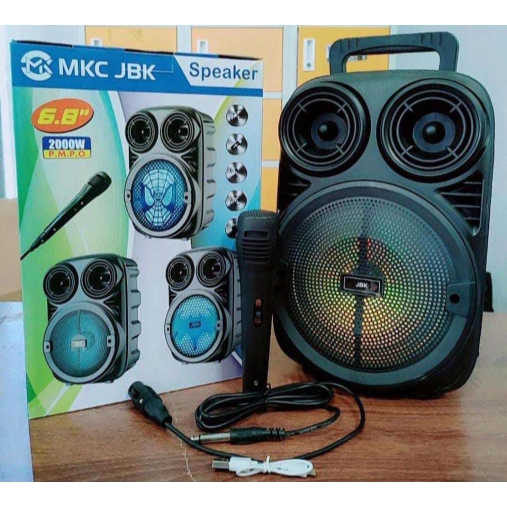 Speaker spiker wireless bluetooth karaoke JBK 3381 portable plus mic