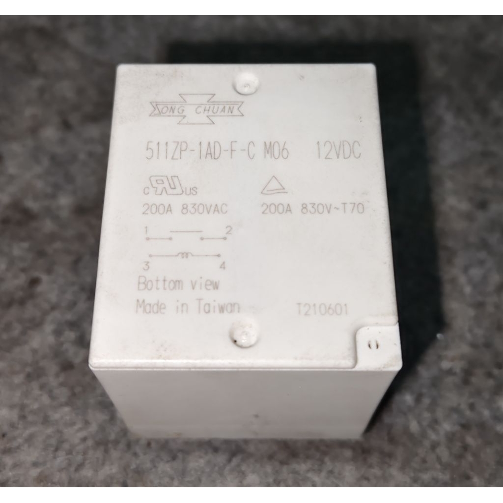 RELAY JUMBO 4 KAKI 12V200A/830V