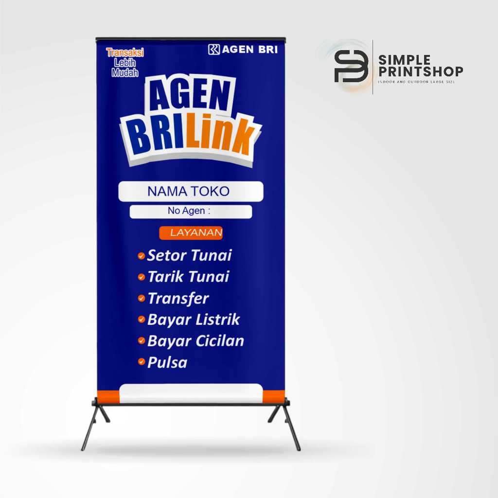 spanduk banner 50x100 cm agen brilink custom desain