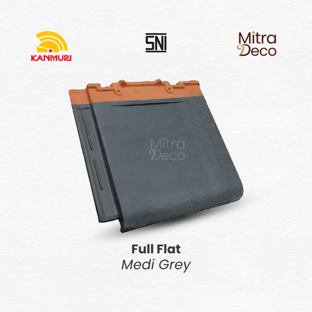 KANMURI Genteng Keramik Full Flat Medi Grey KW 1