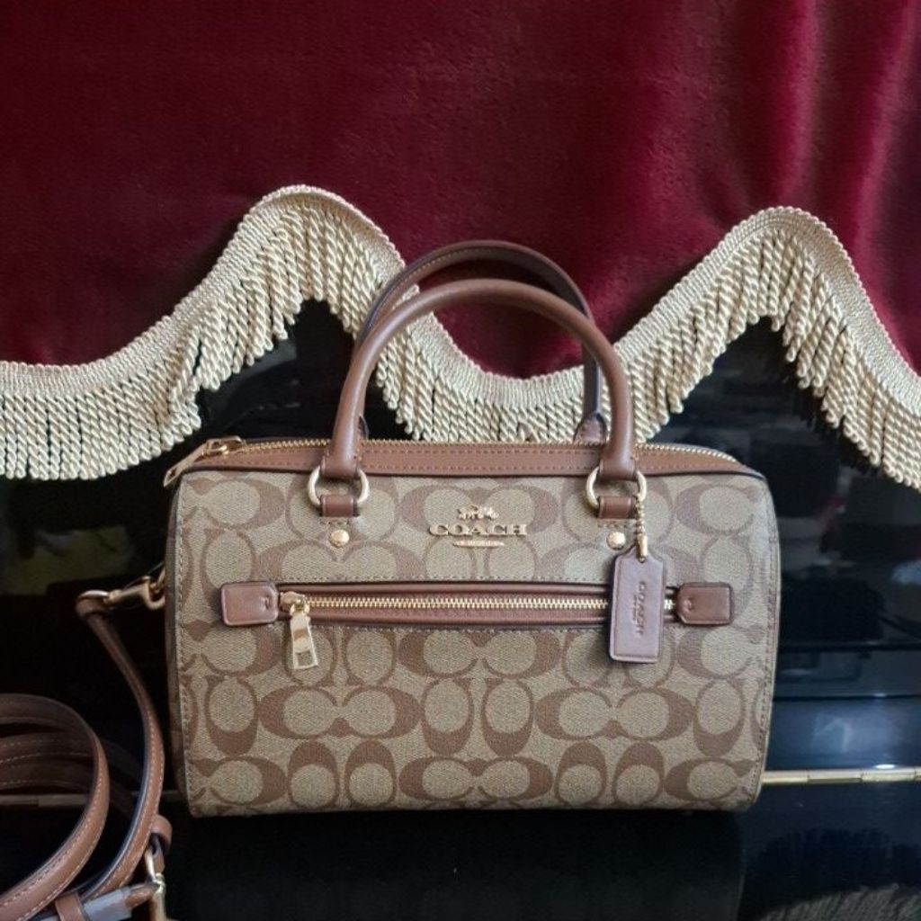 tas wanita rowan satchel signature khaki