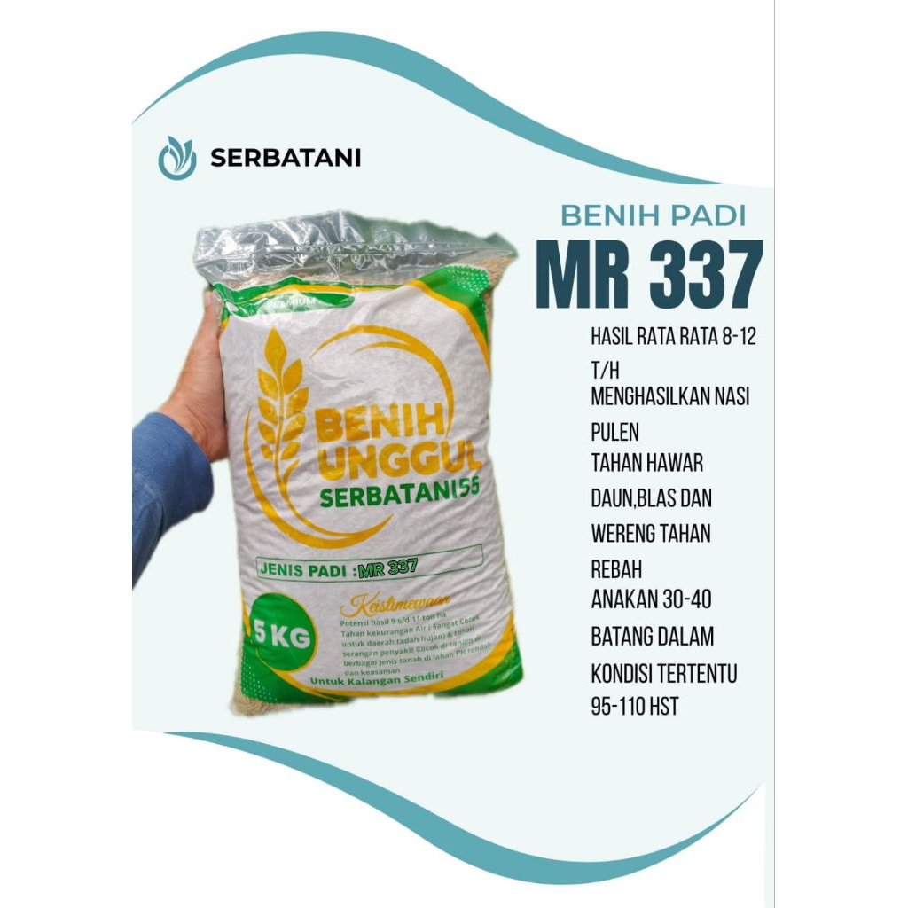 BENIH PADI MR 337 KEMASAN 5 KG