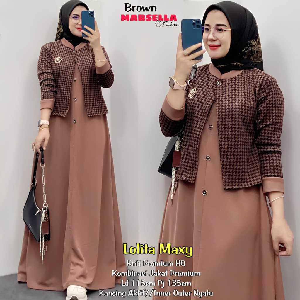 LOLITA MAXY MARSELLA//Hania Midi Dress Ori Cla Hijab