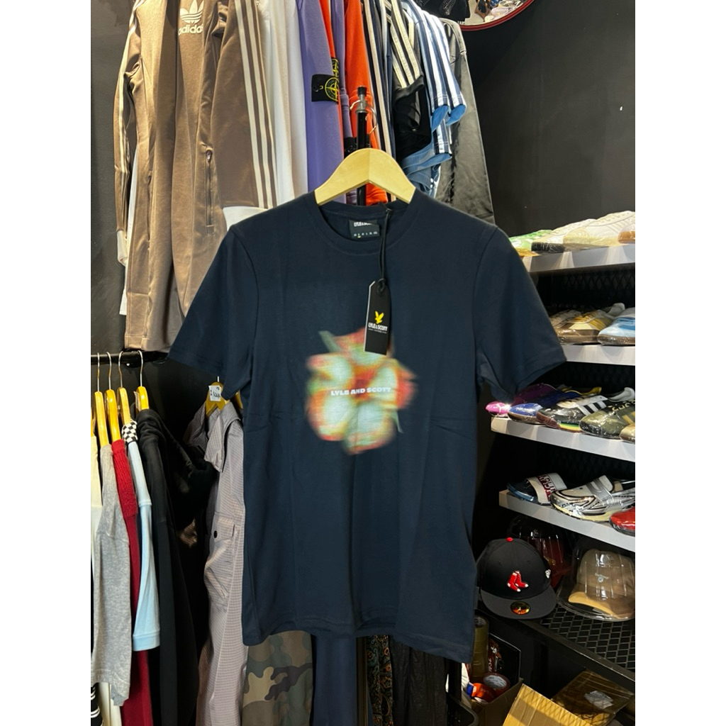 Tshirt Lyle Scott Floral Graphic Dark Navy Originals