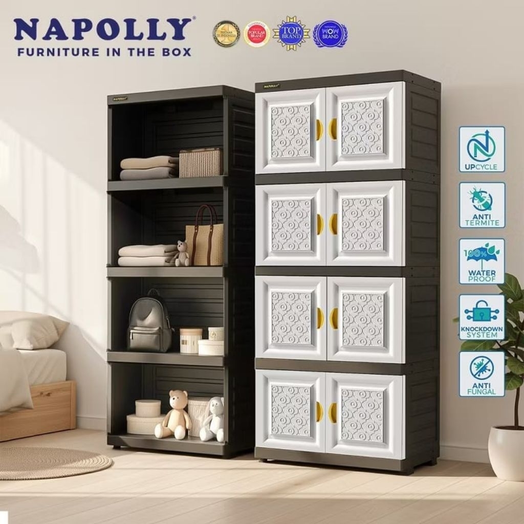 lemari baju pakaian plastik NAPOLLY