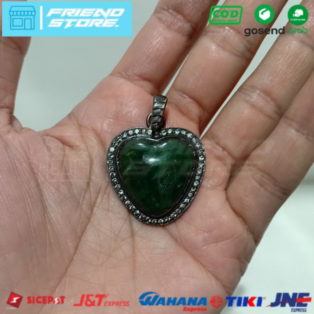 Liontin Perak Batu Bacan Asli (Second)