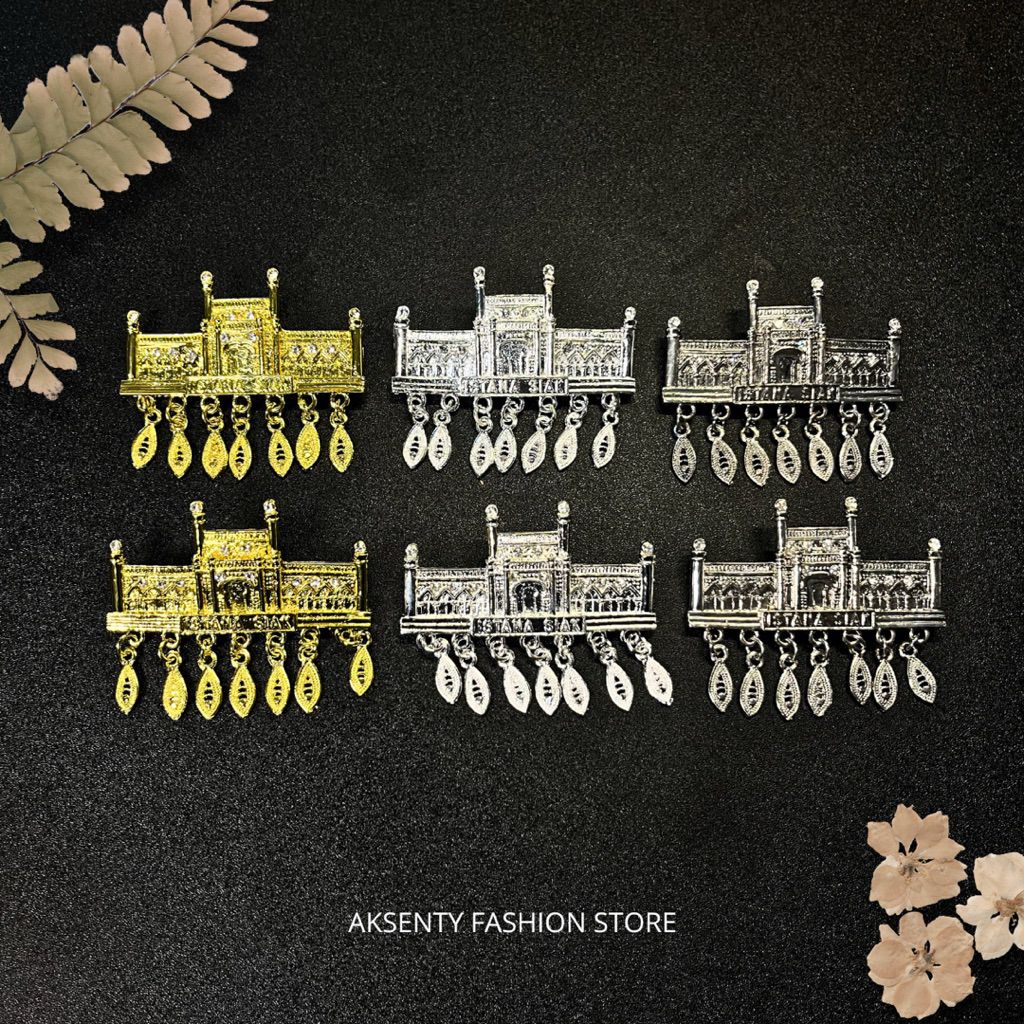Bros Istana Siak/Bros Pin Baju Istana Siak/Oleh-Oleh Khas Riau/Souvenir