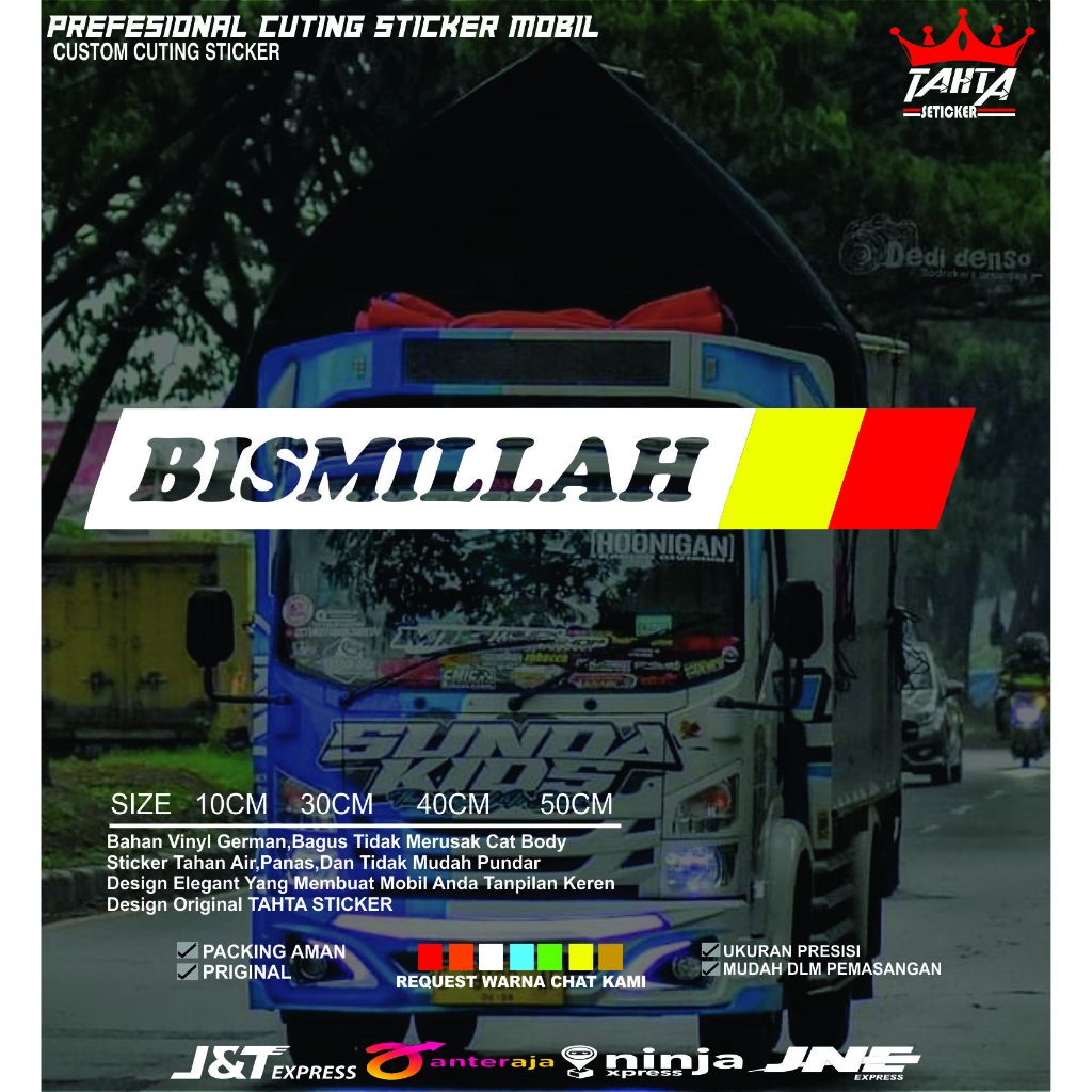 Stiker Mobil Variasi Kaca Bodi Samping Kata Kata Truk Canter Pick Up granmax L300 Keren Tulisan BISM