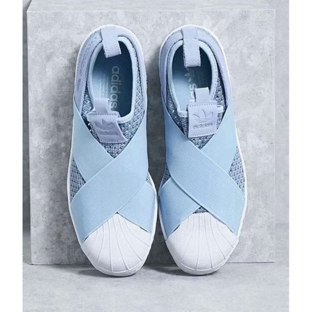 adidas superstar 80s slip on - baby blue