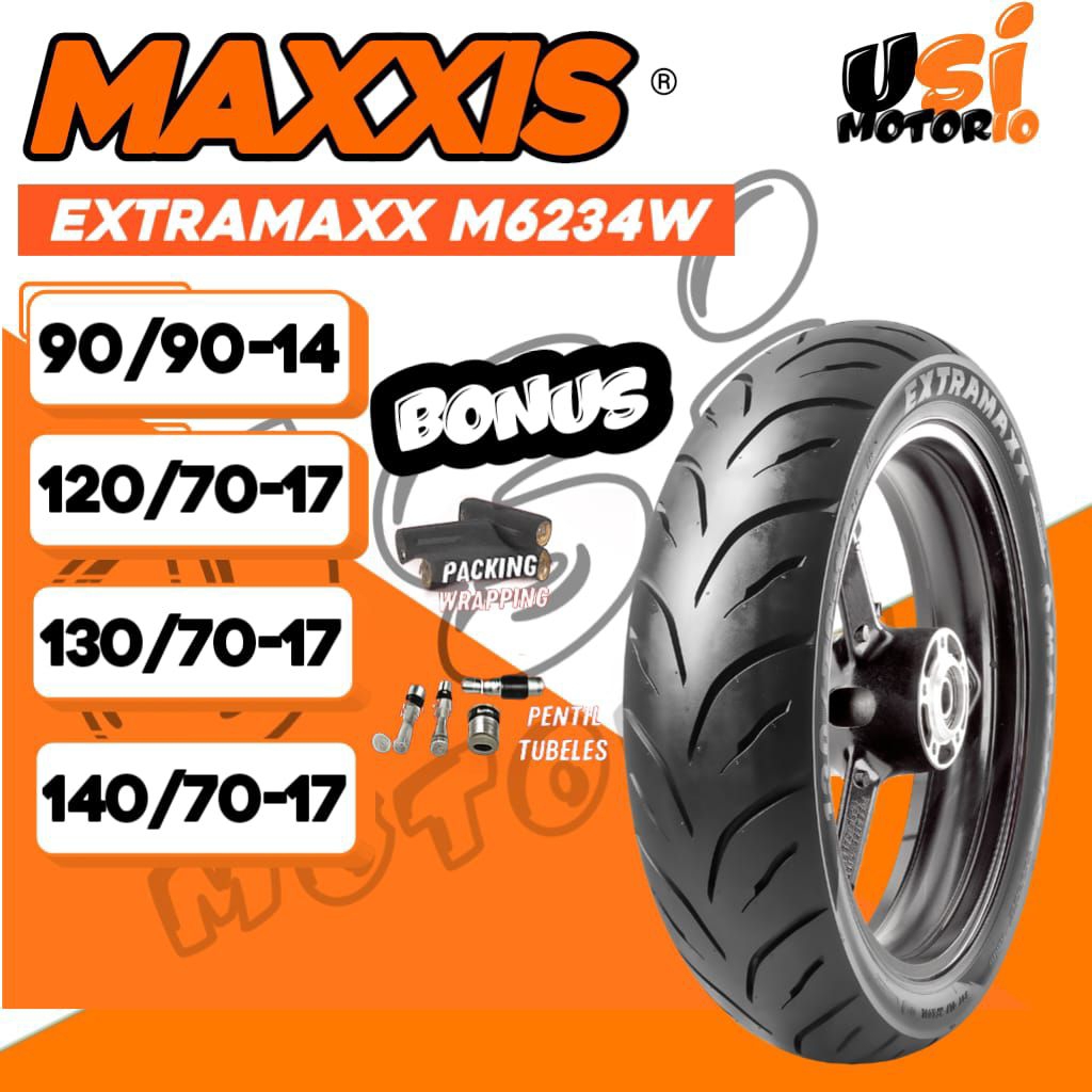 BAN MAXXIS EXTRAMAXX 90/90-14 ; 120/70 ; 130/70-17 ; 140/70-17 Extramaxx M6234W MAXXIS TUBLES Ban Ma