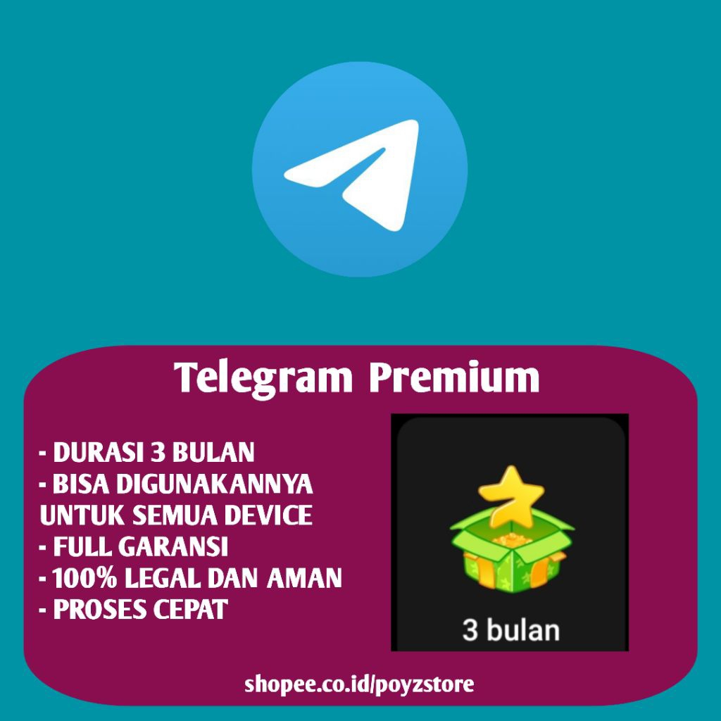 TELEGRAM PREMIUM GIFT CENTANG BIRU 3 BULAN