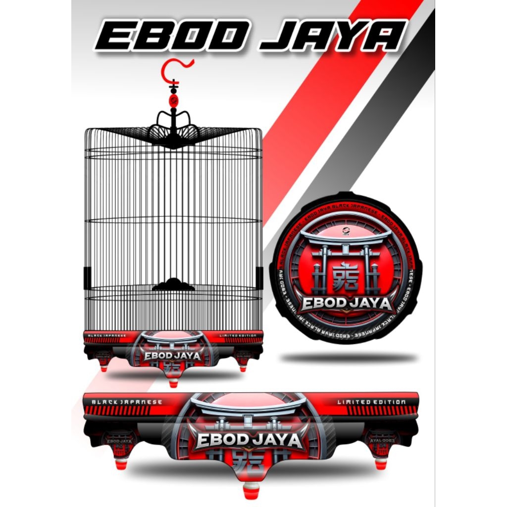 sticker decal sangkar murai Ebod jaya no1 motip japanese