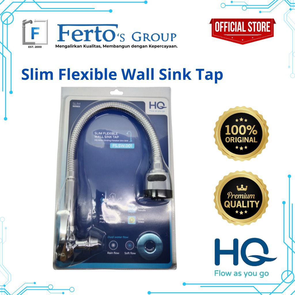 HQ SLIM FLEXIBLE WALL SINK TAP — FS.SW.001