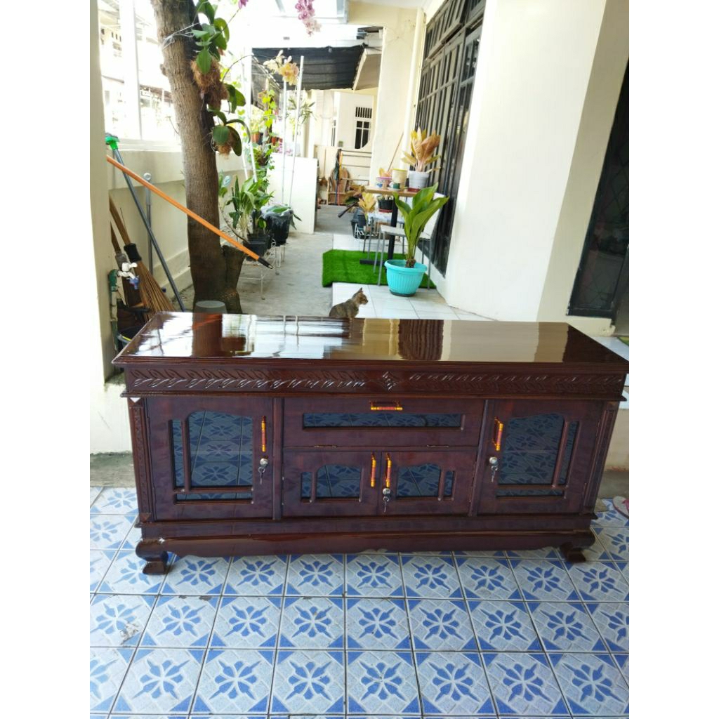 bupet tivi/bupet rata/ bupet kayu jati asli