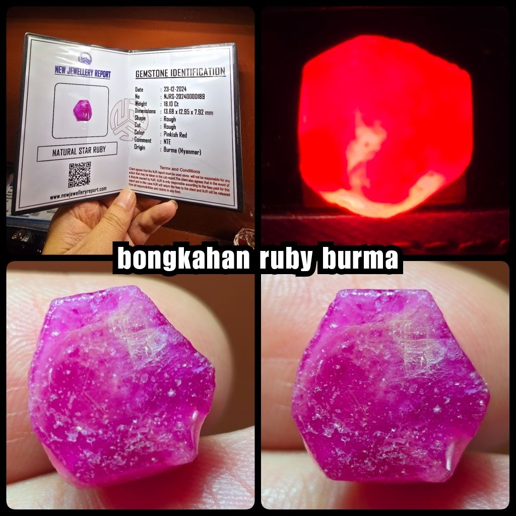 natural 100% rough ruby burma myanmar jumbo kristal