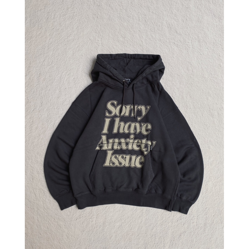 Sculptor Archive Social Anxiety Graphic Charcoal Hoodie