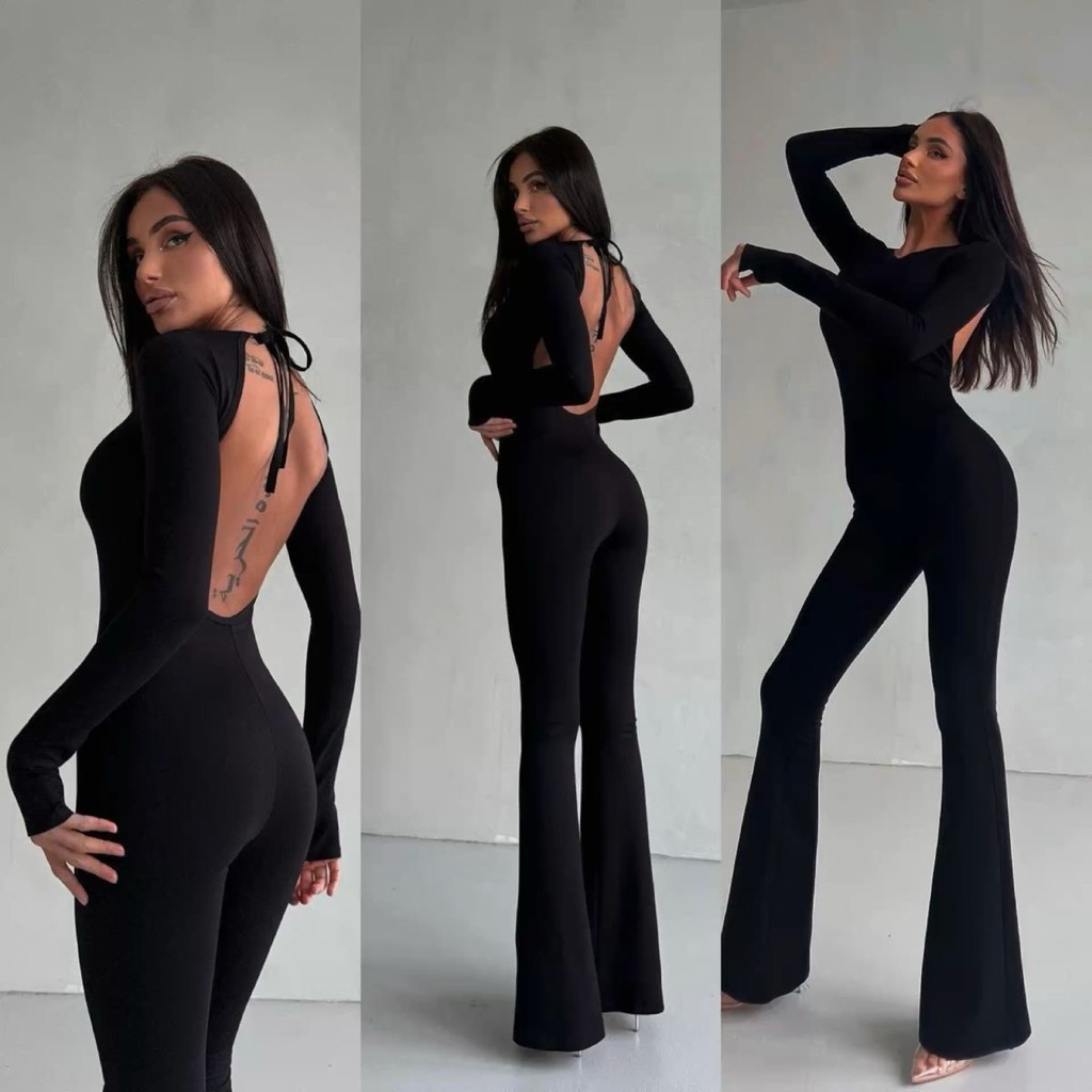 BETRICA JUMPSUIT BACKLESS SEXY CUTBRAY PANJANG BAJU FASHION WANITA PARTY JUMPSUIT