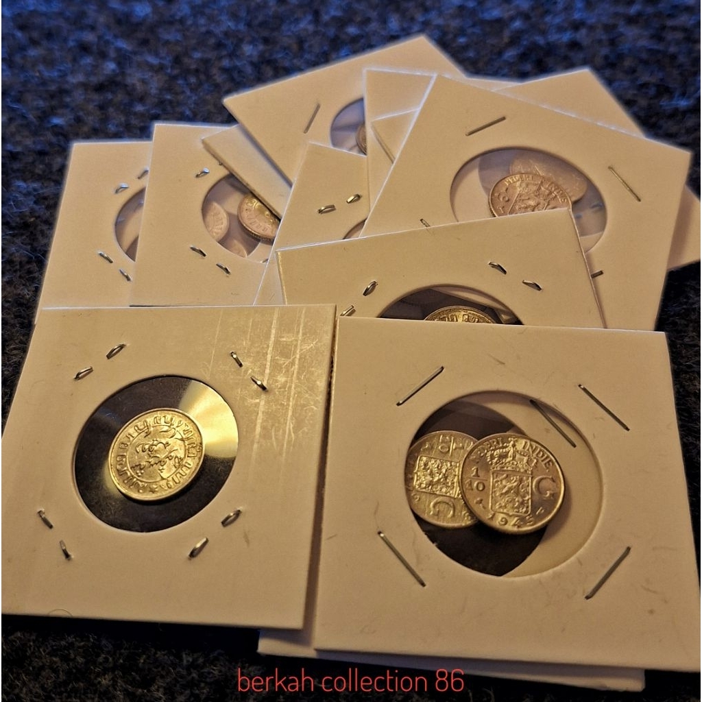 Koin Kuno Perak 1/10 Gulden Netherlands Indie Original Lustre