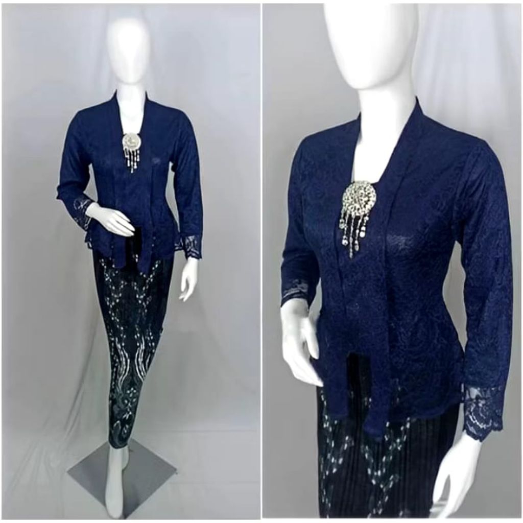 NC. setelan kebaya kutu baru brokat/kebaya wisuda/kebaya lamaran/kebaya brokat dewasa/kebaya kekinia