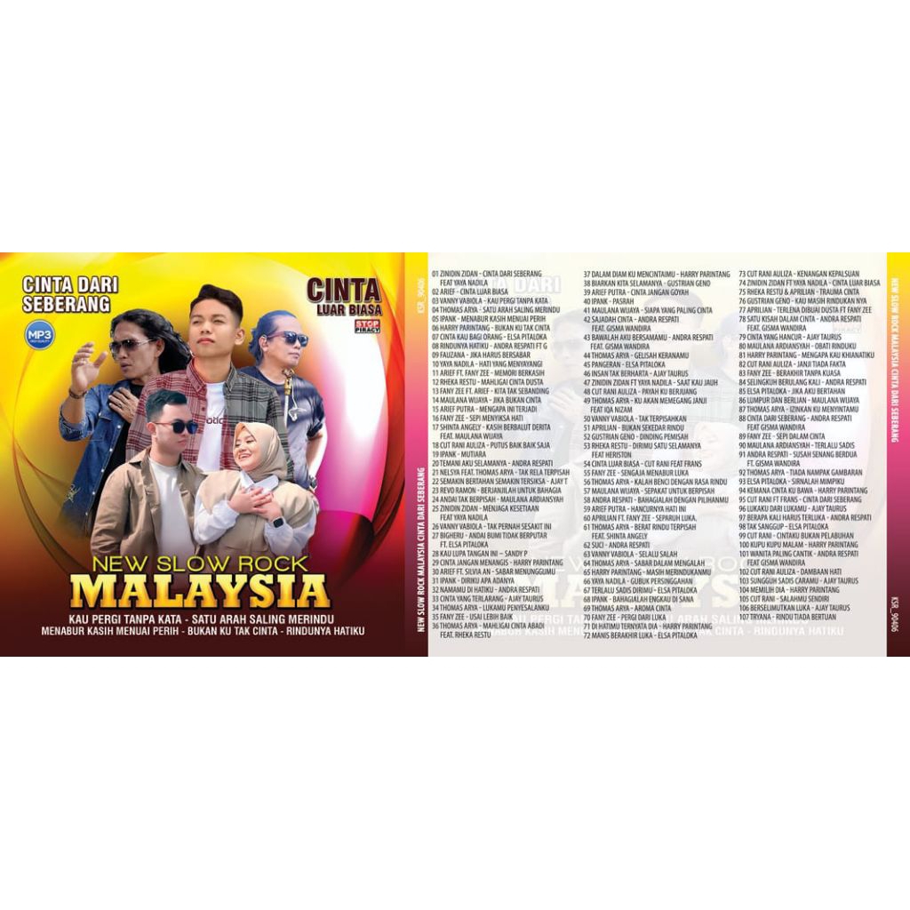 Kaset Audio Mp3 Lagu Slow Rock Malasyia Cinta Dari Seberang New