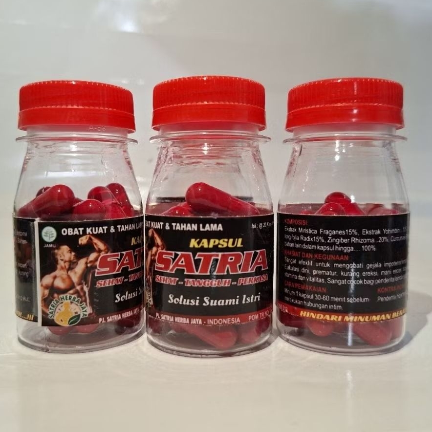 Kapsul Satria Top Rotan Isi 20 Herbal Kuat Tahan Lama