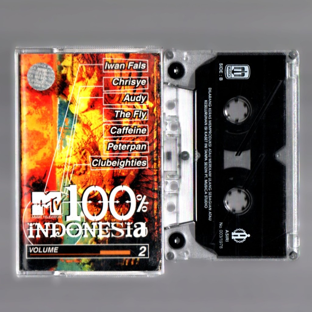 Kaset Pita Kompilasi Indonesia - MTV 100 Persen Indonesia // Iwan Fals // Chrisye // The Fly // Pete